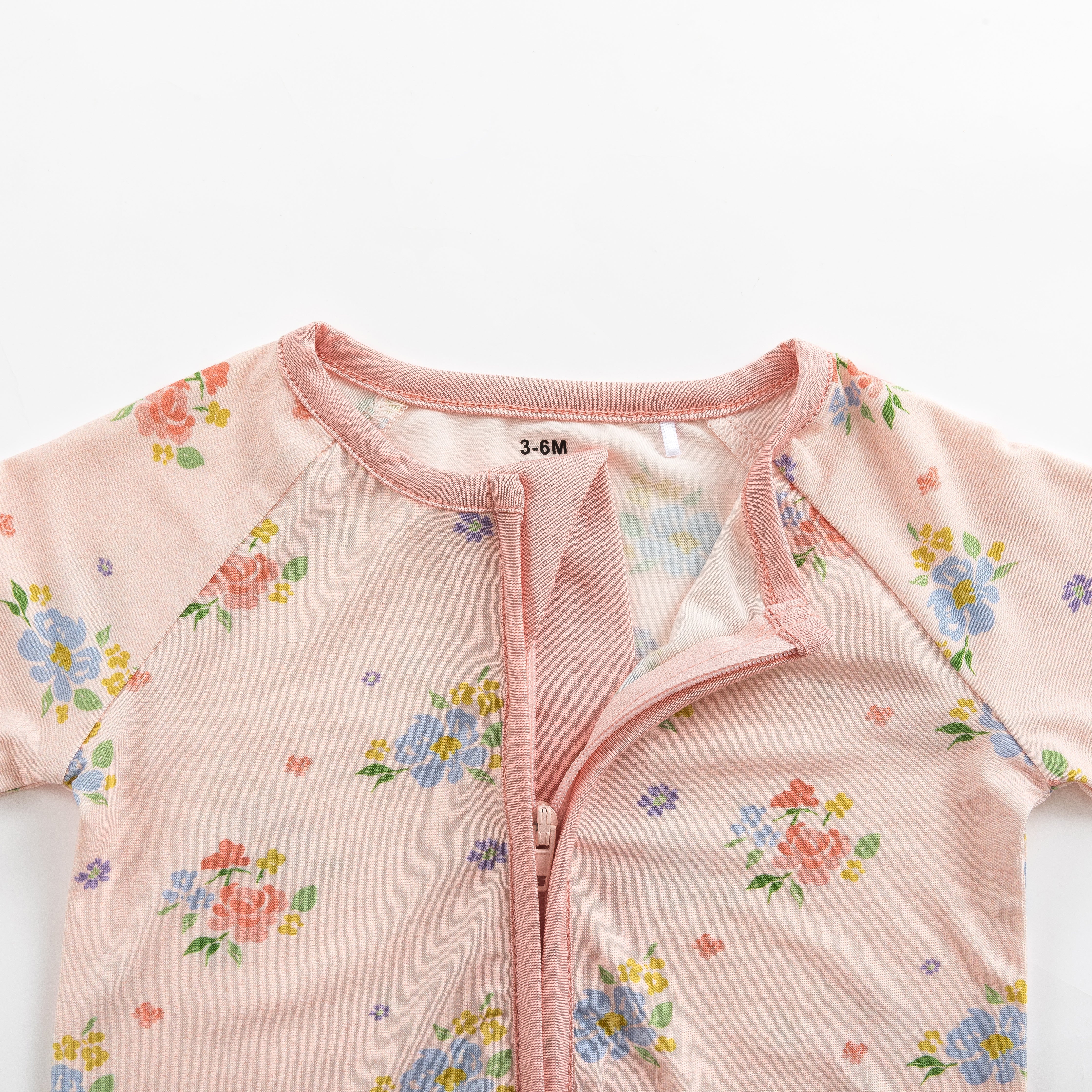 Blush Bloom (Convertible Zip Footies) - Aaria Tees Aaria Tees