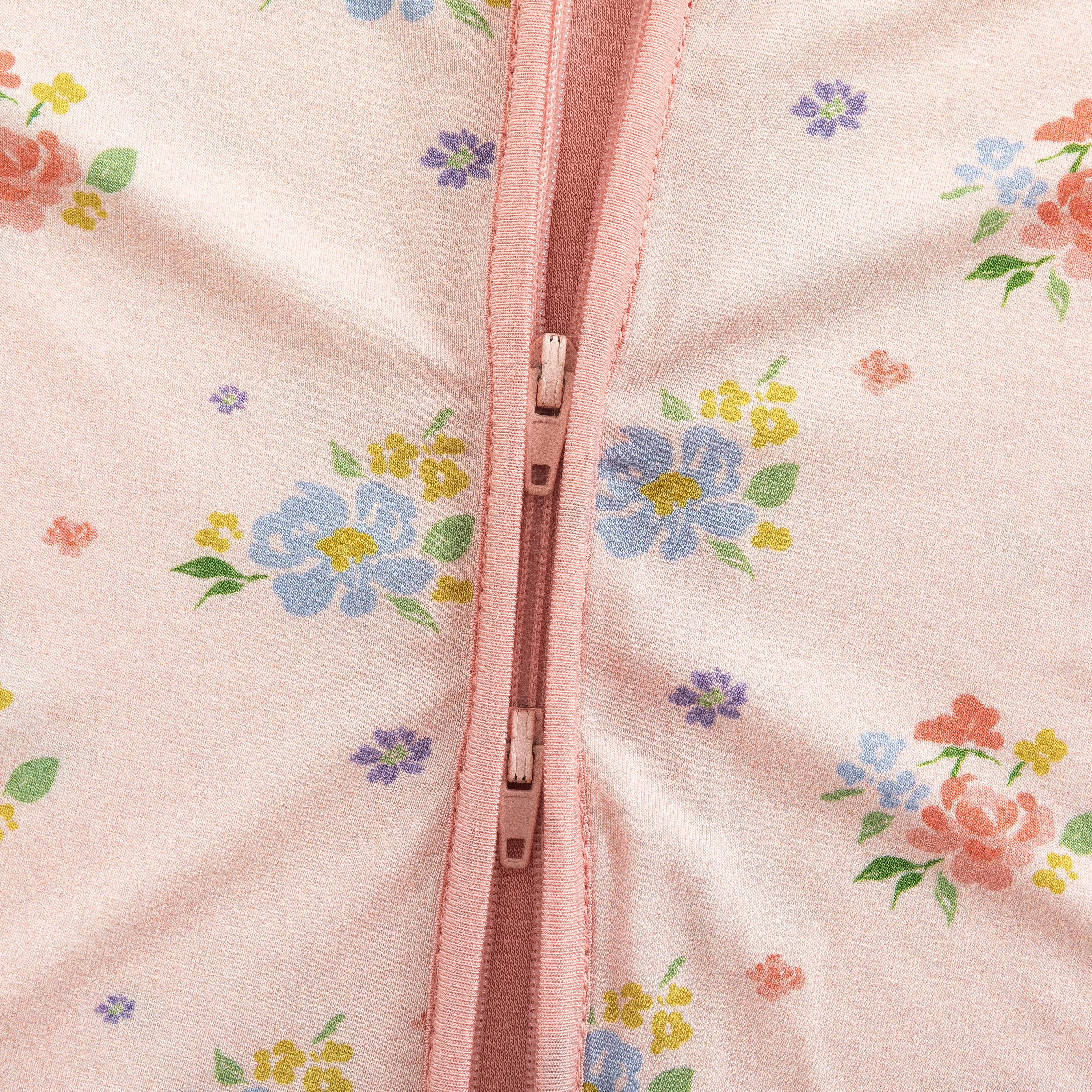 Blush Bloom (Convertible Zip Footies) - Aaria Tees Aaria Tees