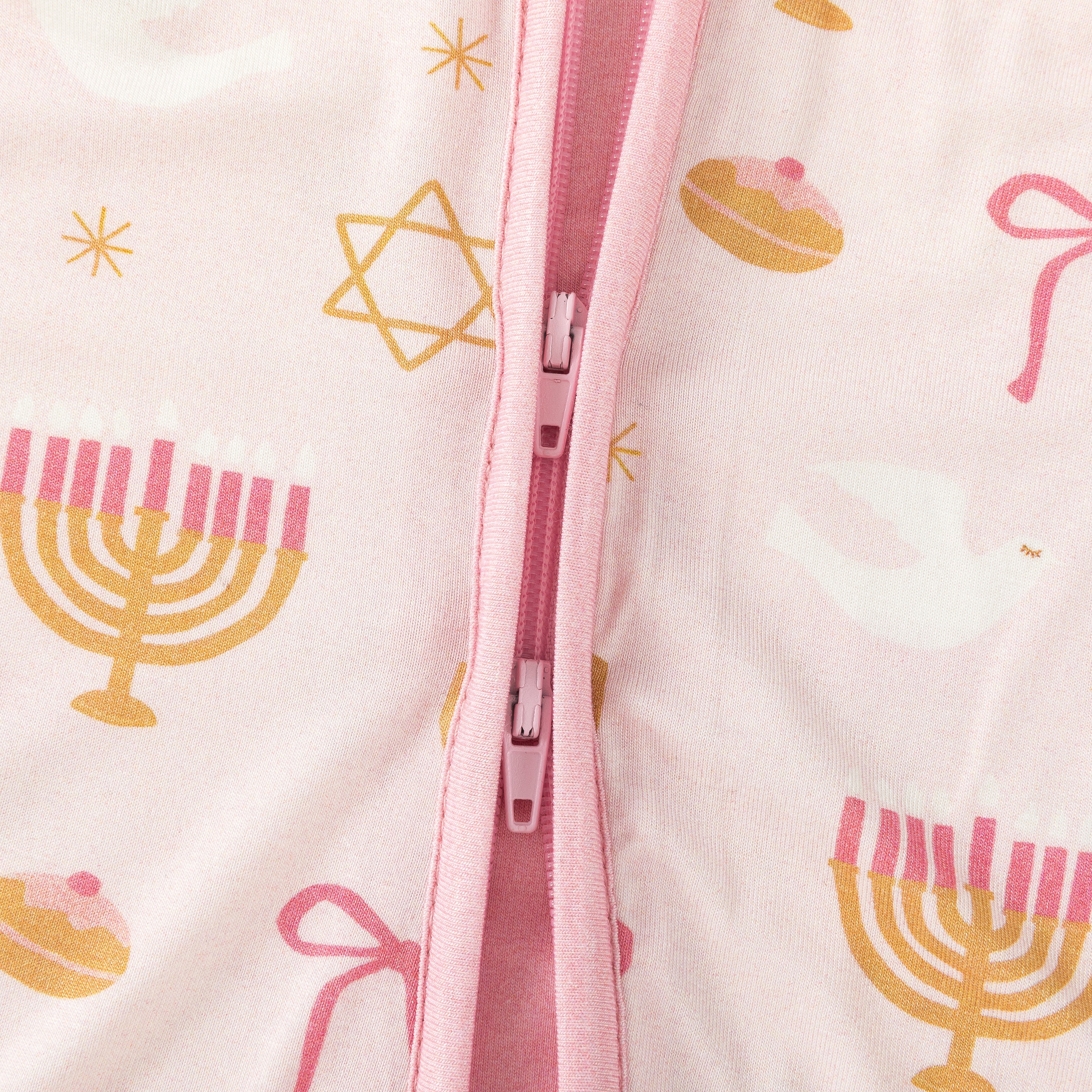 Pretty In Hanukkah (Convertible Zip Footies) - Aaria Tees Aaria Tees