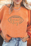 Dark Blue Rugby Game Day Embroidered Corduroy Sweatshirt - Aaria Tees Aaria Tees