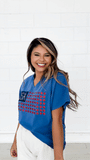 USA Flag Glitter Stars Top - Aaria Tees Aaria Tees