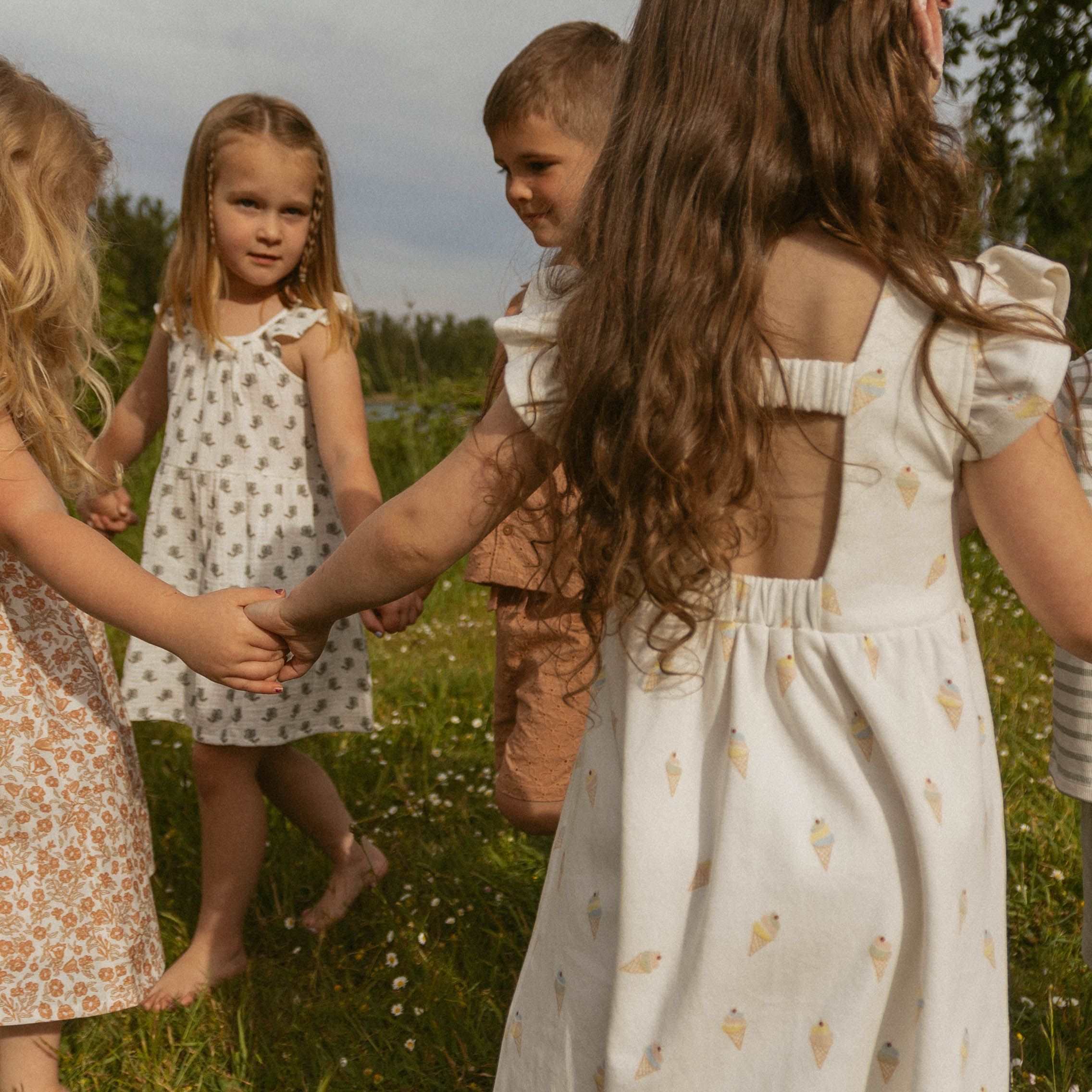 Organic Cutout Back Dress - Ice Cream - Aaria Tees Aaria Tees