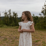 Organic Cutout Back Dress - Ice Cream - Aaria Tees Aaria Tees