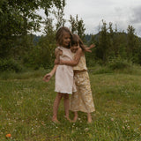 Organic Ruffle Top & Pants Set - Yellow Blossom - Aaria Tees Aaria Tees