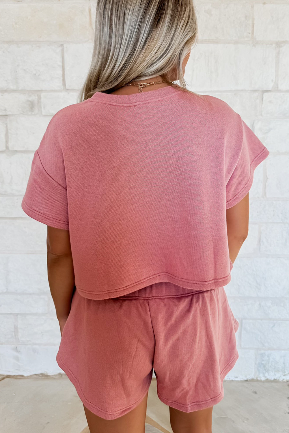 Blossom Sequin Crawfish Graphic Cropped Tee High Waist Skort 2pcs Outfit - Aaria Tees Aaria Tees