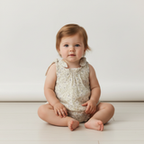 Organic Tie Shoulder Bubble Romper - Bluebelle - Aaria Tees Aaria Tees