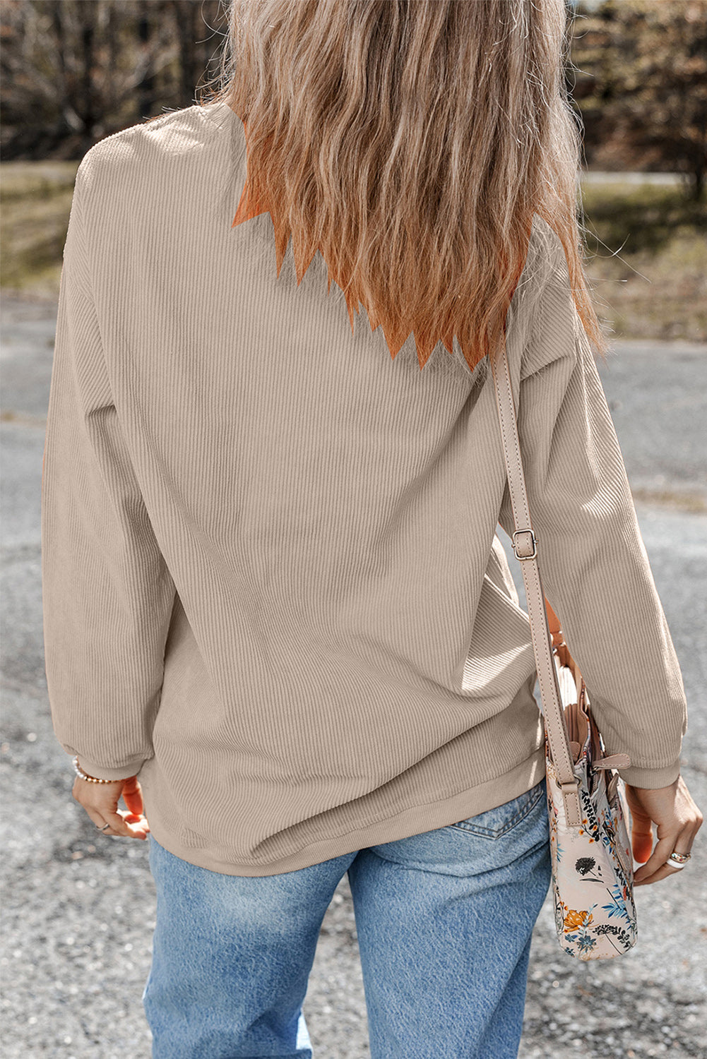 Smoke Gray Western Cowboy Boots Graphic Corded Loose Sweatshirt - Aaria Tees Aaria Tees