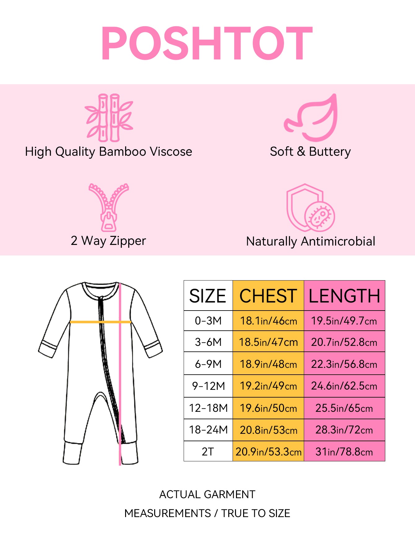 PoshTOT Sanrio Kuromi Bamboo Baby Convertible Zippy Romper - Aaria Tees Aaria Tees