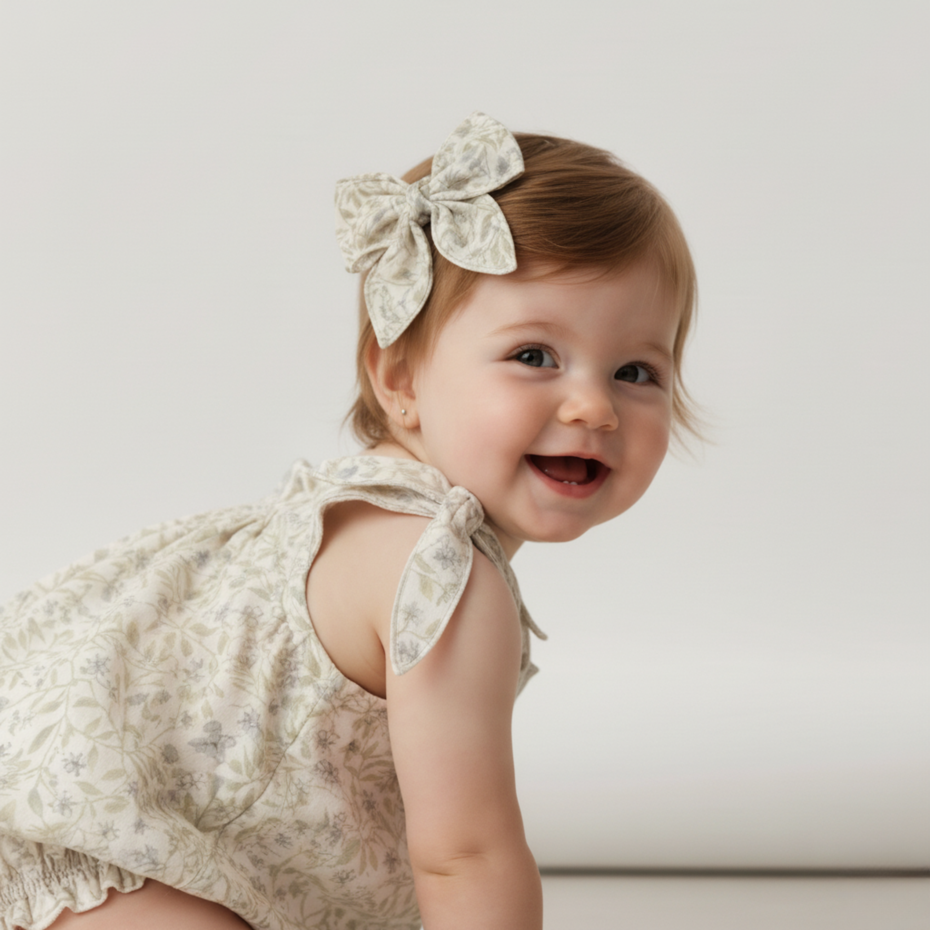 Organic Hair Bow Clip - Bluebelle - Aaria Tees Aaria Tees