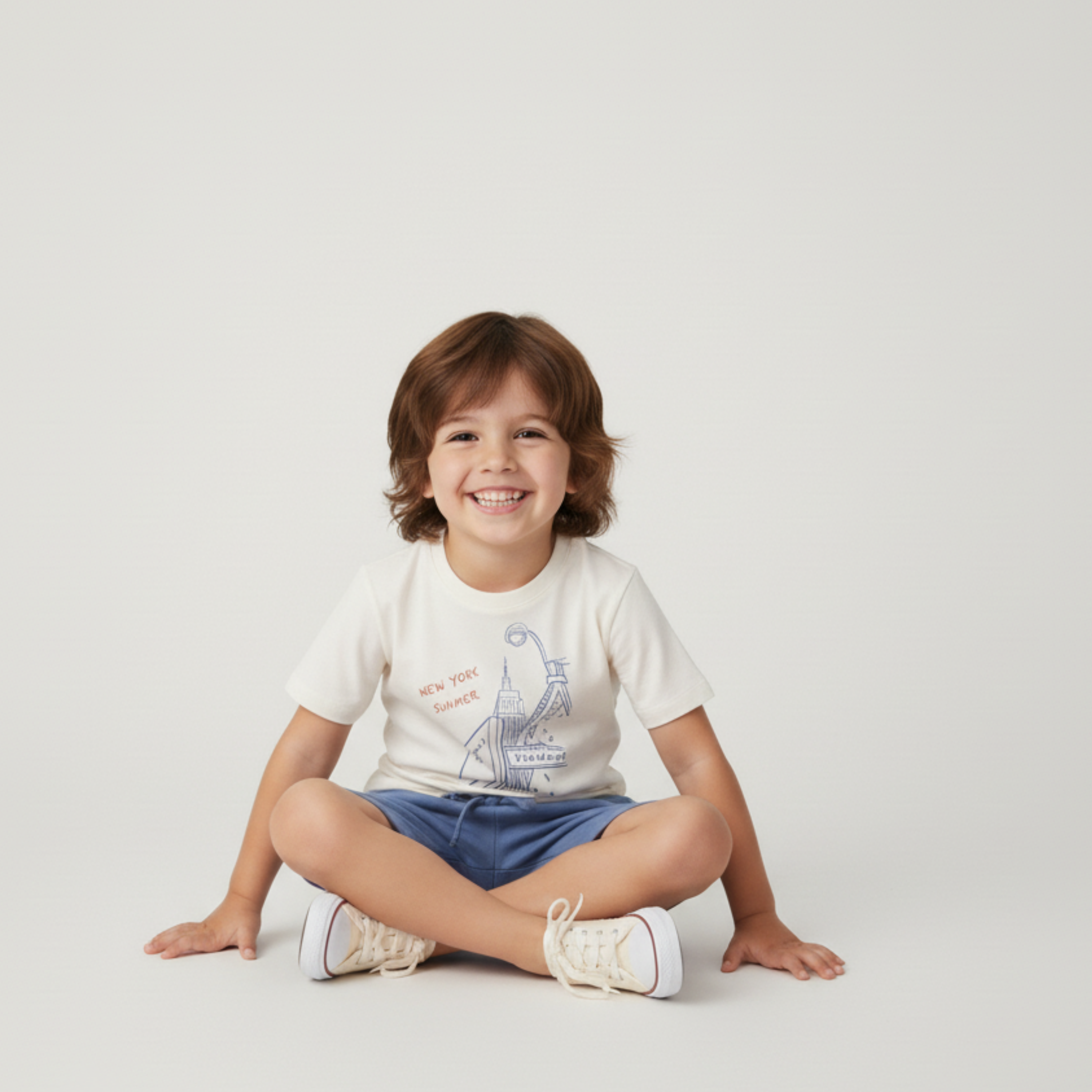 Organic Graphic Tee & Shorts Set - New York - Aaria Tees Aaria Tees