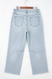 Beau Blue Sequin Pumpkin Patched Graphic Casual Shift Jeans - Aaria Tees Aaria Tees