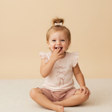 Organic Sleeveless Flutter Top & Shorts Set - Bows - Aaria Tees Aaria Tees