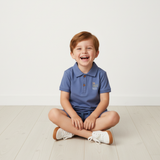 Organic Polo Shirt & Shorts Set - Slate - Aaria Tees Aaria Tees