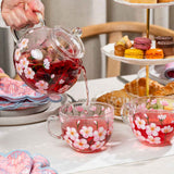 Painted Cherry Blossom Tea Pot Aaria Tees