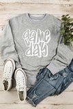Gray Game Day Crew Neck Sweatshirt - Aaria Tees Aaria Tees