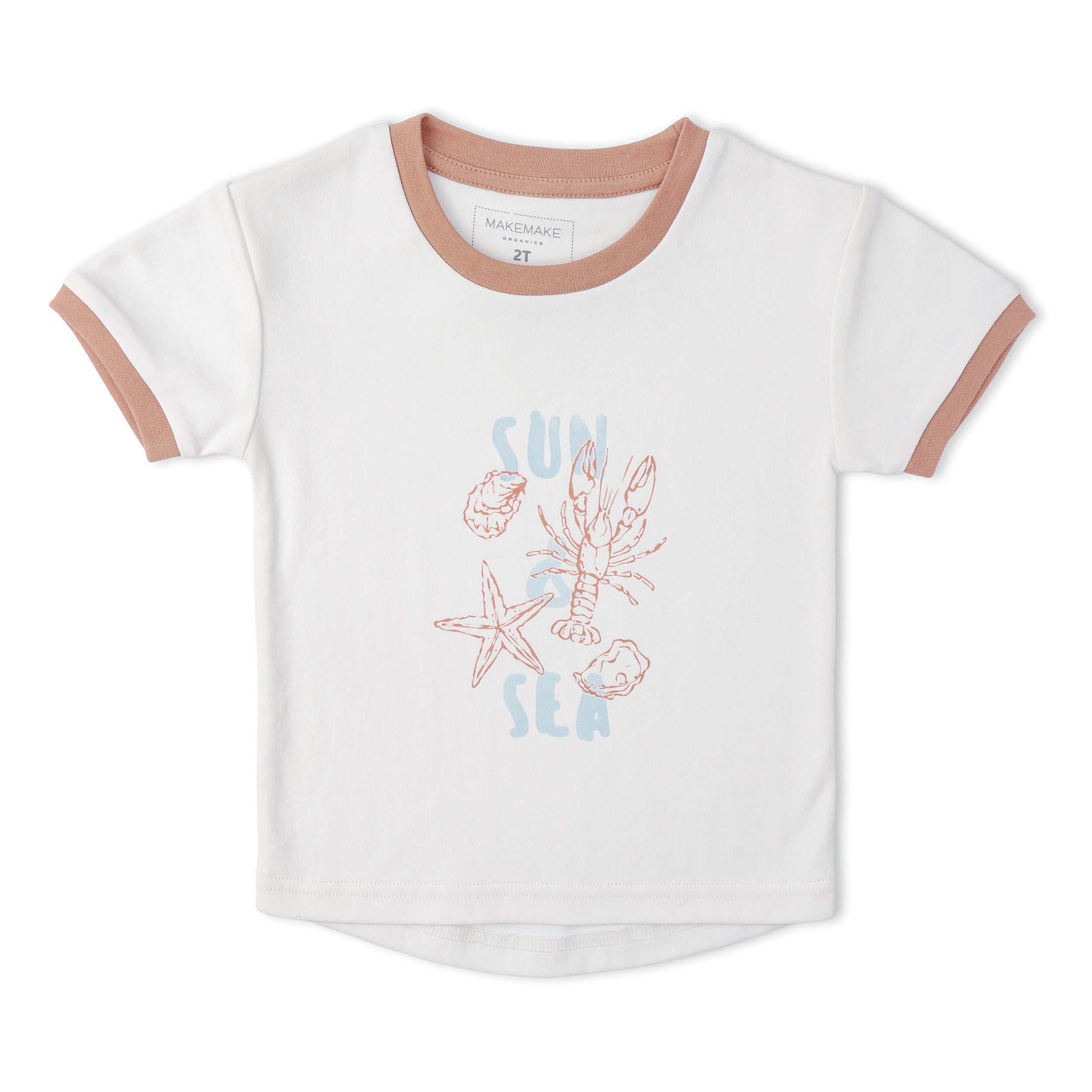 Organic Graphic Tee & Shorts Set - Beach Day - Aaria Tees Aaria Tees