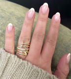 Sabrina Pave Nail Ring Aaria Tees