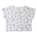 Organic Drop Shoulder Tee & Shorts Set - Coastal - Aaria Tees Aaria Tees