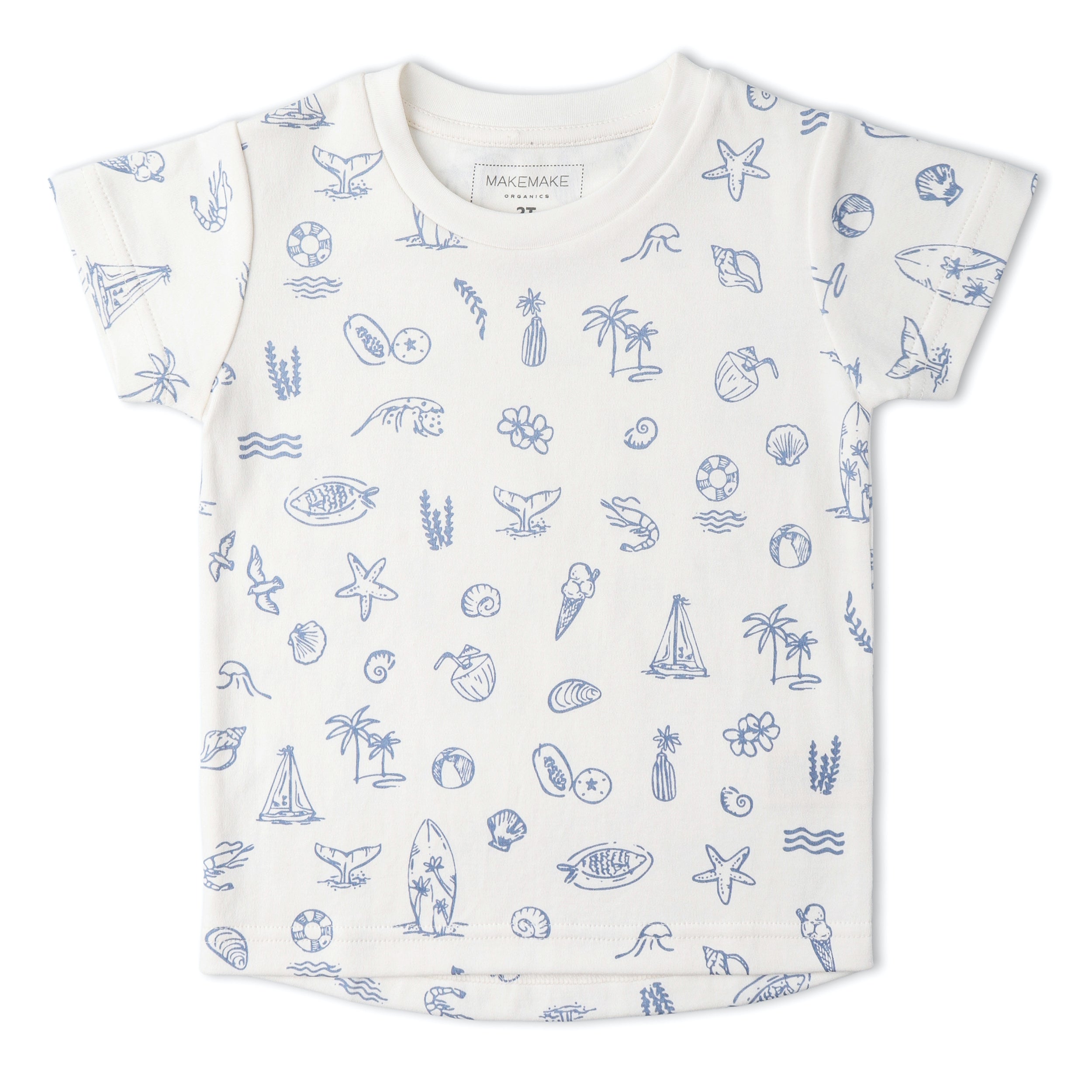Organic Tee & Shorts Set - Coastal - Aaria Tees Aaria Tees