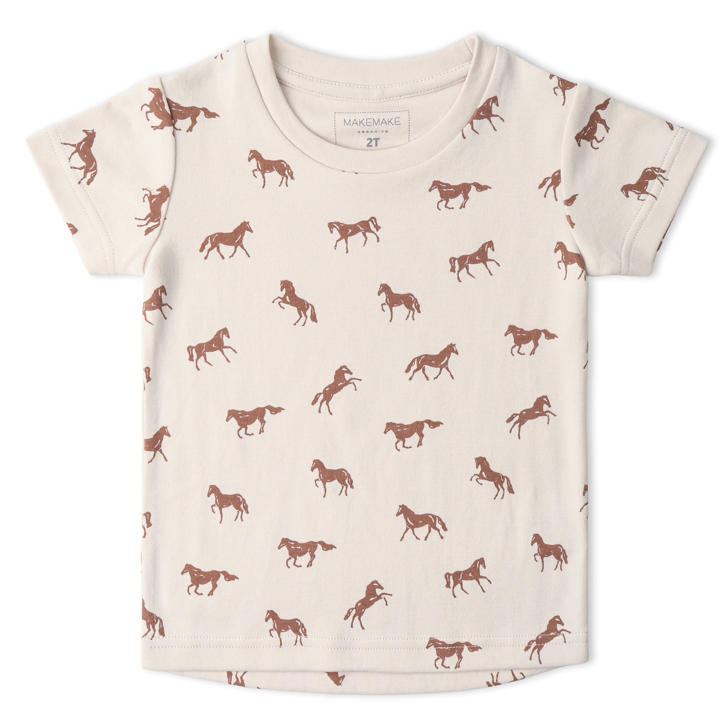 Organic Tee & Shorts Set - Horses - Aaria Tees Aaria Tees