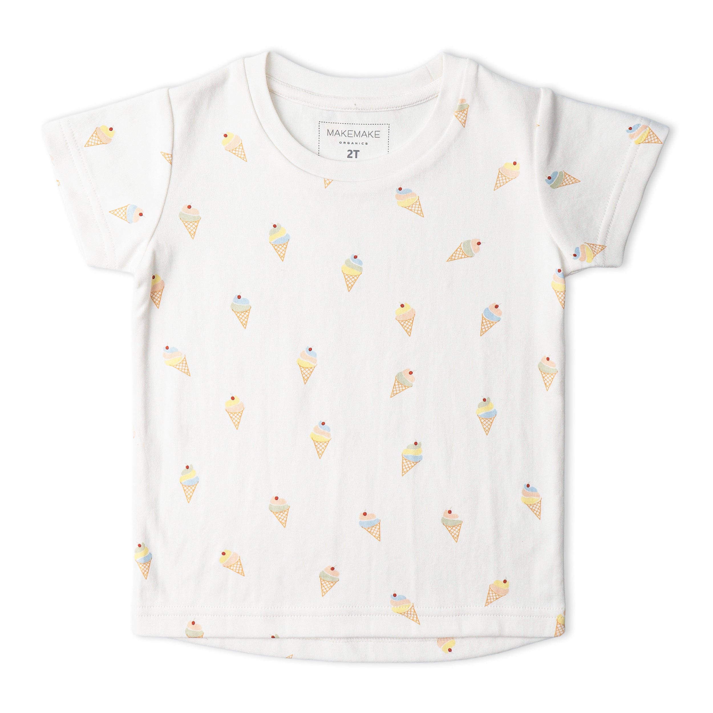 Organic Tee & Shorts Set - Ice Cream - Aaria Tees Aaria Tees