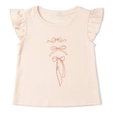 Organic Sleeveless Flutter Top & Shorts Set - Bows - Aaria Tees Aaria Tees