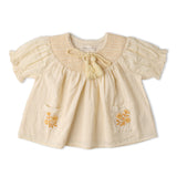 Organic Smocked Top & Shorts Set - Butter Yellow - Aaria Tees Aaria Tees
