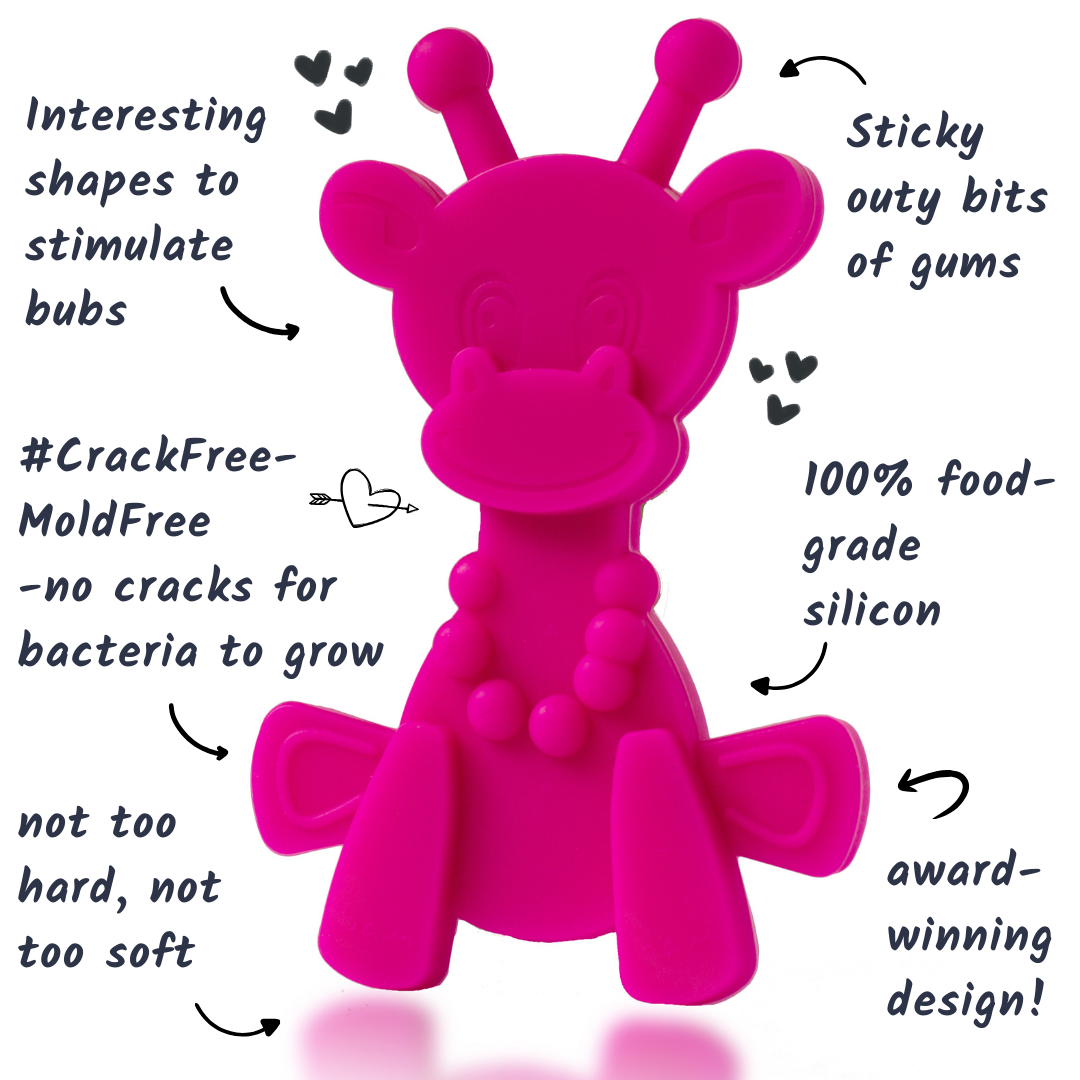 Little bamBAM Baby Teething Toy - Magenta - Aaria Tees Aaria Tees