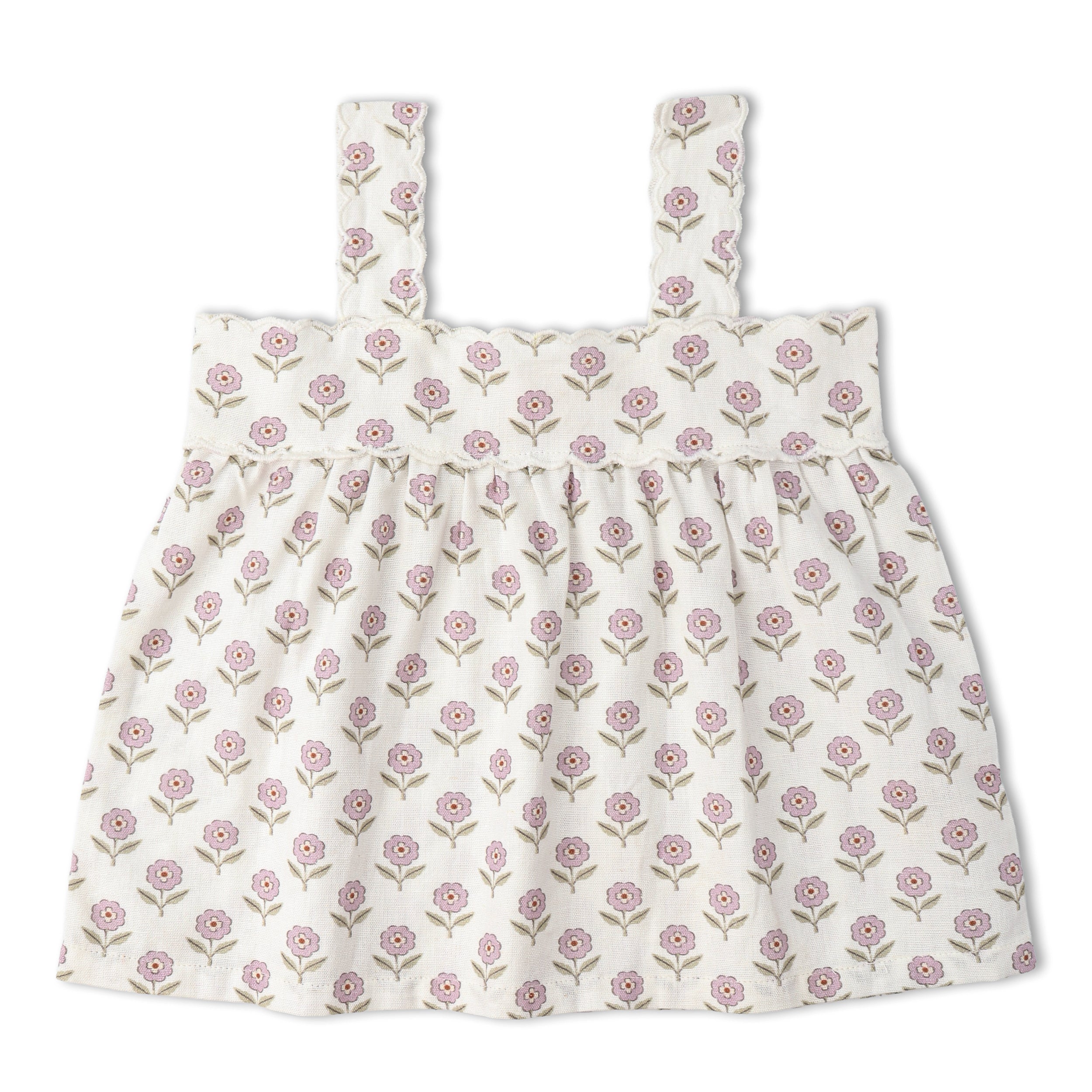 Organic Scalloped Top & Bloomers Set - Lavender - Aaria Tees Aaria Tees