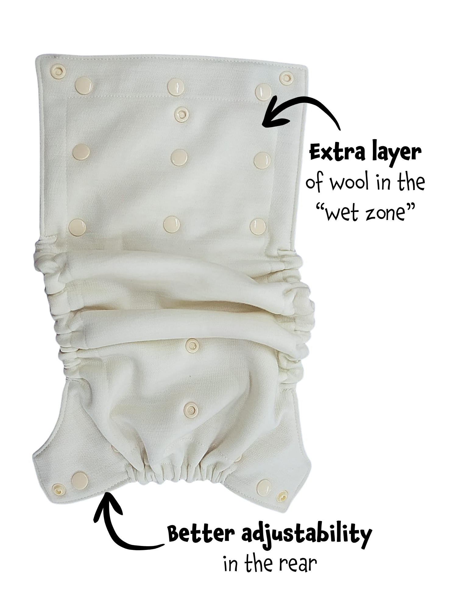 Adjustable Merino Wool Diaper Cover and Belt - Aaria Tees Aaria Tees