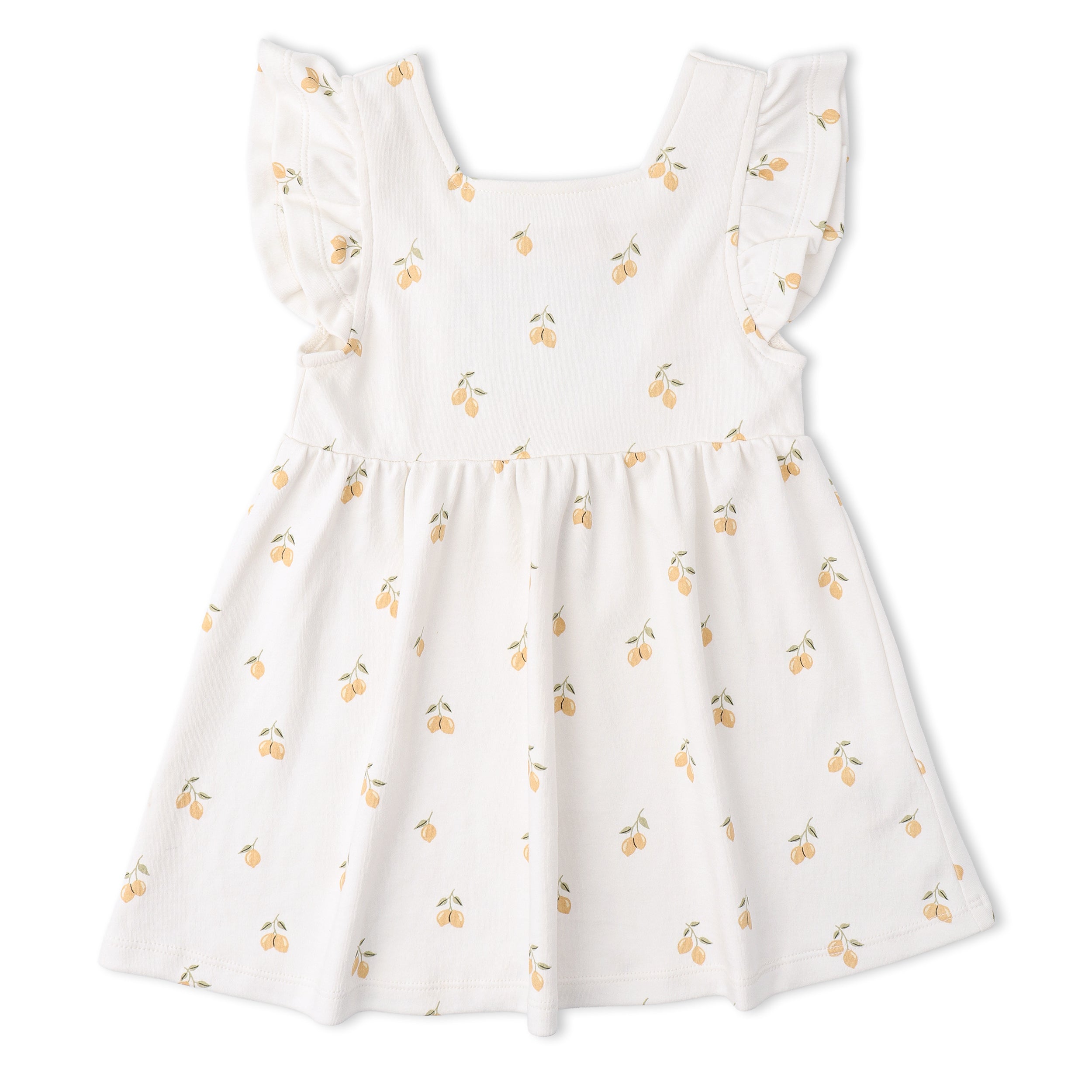 Organic Cutout Back Dress - Lemons - Aaria Tees Aaria Tees
