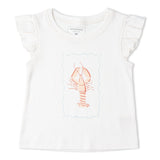 Organic Sleeveless Flutter Top & Shorts Set - Lobster - Aaria Tees Aaria Tees
