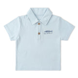 Organic Polo Shirt & Shorts Set - Light Blue - Aaria Tees Aaria Tees