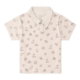 Organic Collar Tee & Shorts Set - Rodeo - Aaria Tees Aaria Tees