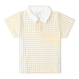 Organic Collar Tee & Shorts Set - Dotty Gingham - Aaria Tees Aaria Tees