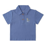 Organic Polo Shirt & Shorts Set - Slate - Aaria Tees Aaria Tees