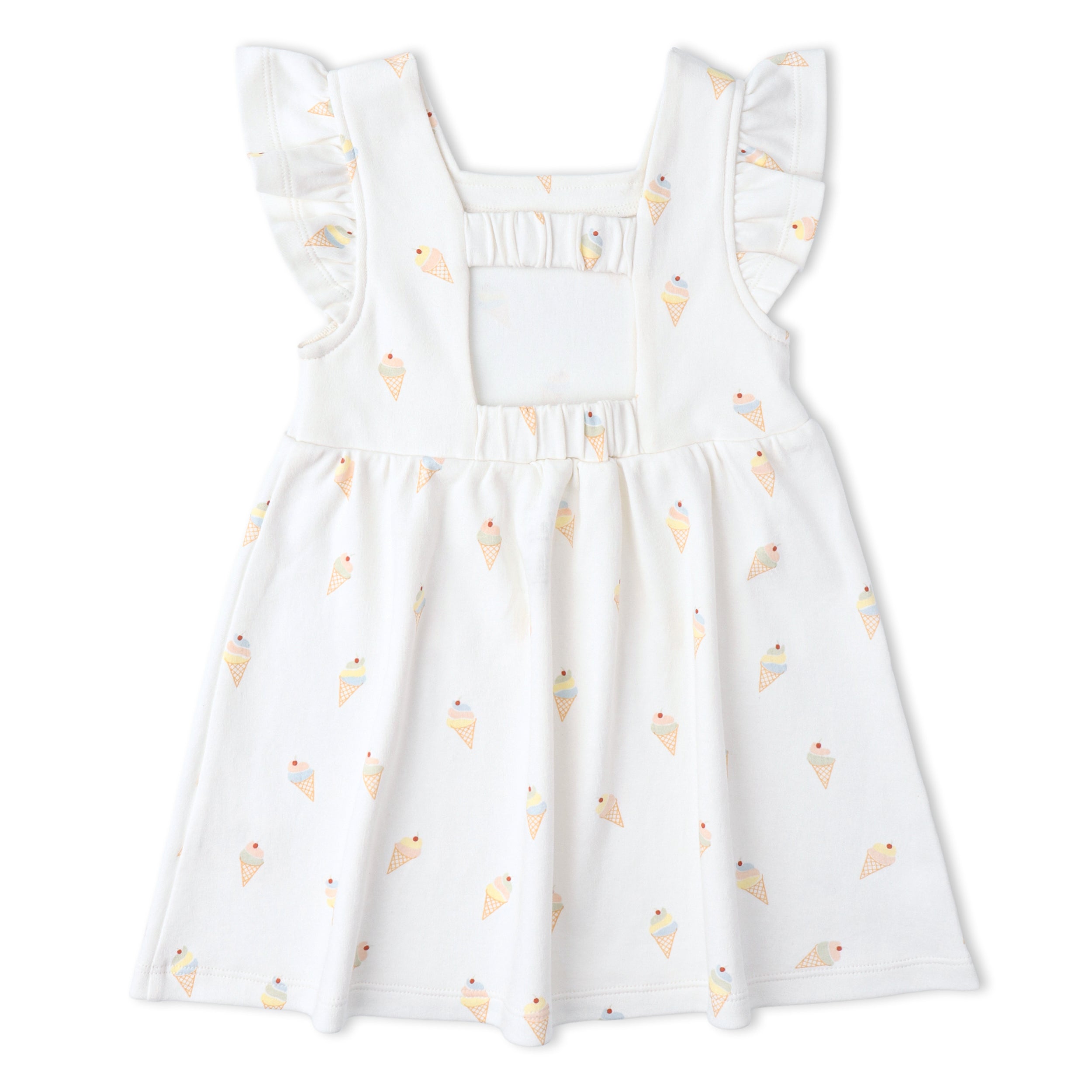 Organic Cutout Back Dress - Ice Cream - Aaria Tees Aaria Tees