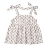 Organic Tie Up Top & Shorts Set - Lavender - Aaria Tees Aaria Tees