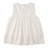 Organic Eyelet Top And Pant Set - Ivory Eyelet - Aaria Tees Aaria Tees