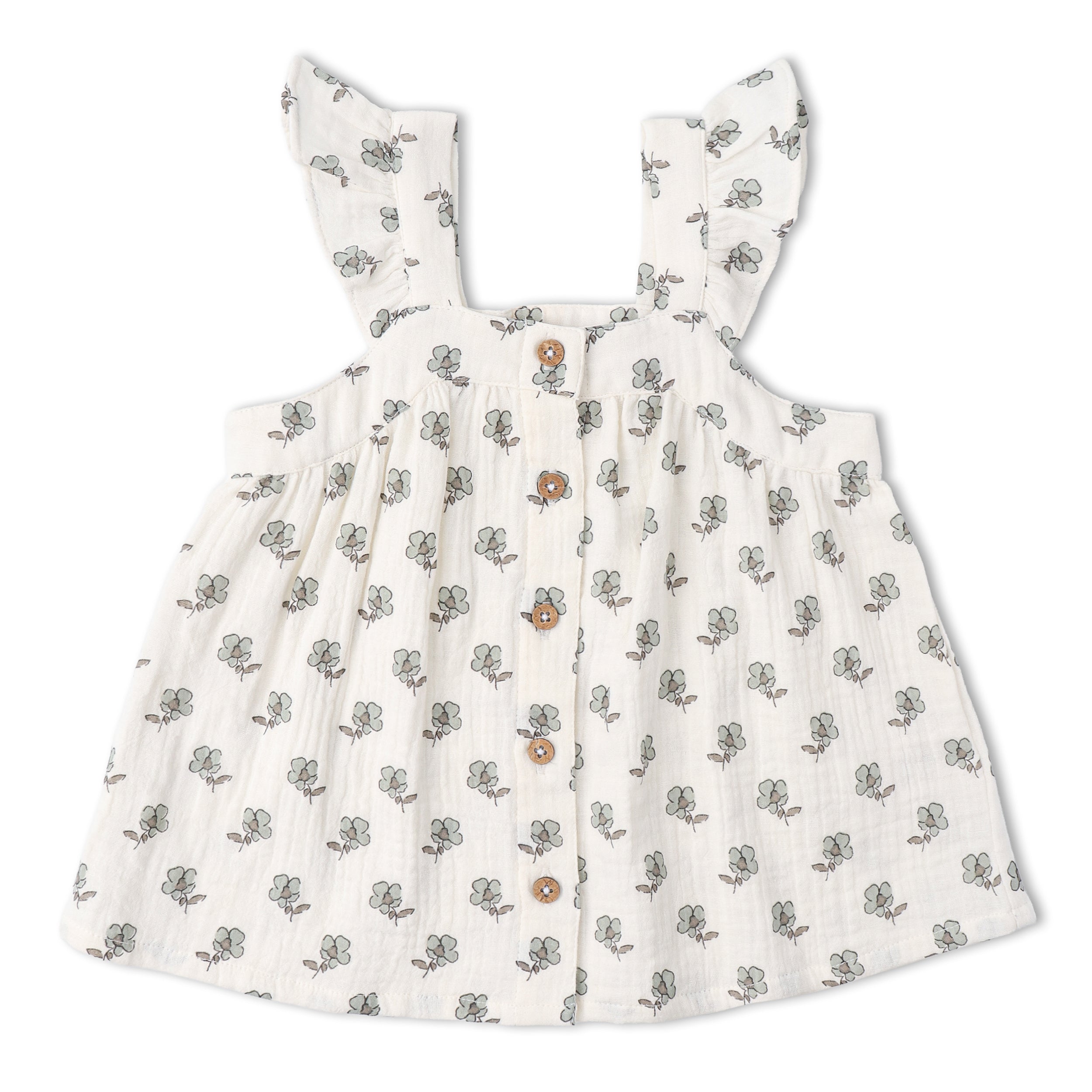 Organic Flutter Top & Shorts Set - Poppy - Aaria Tees Aaria Tees