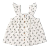 Organic Flutter Top & Shorts Set - Poppy - Aaria Tees Aaria Tees