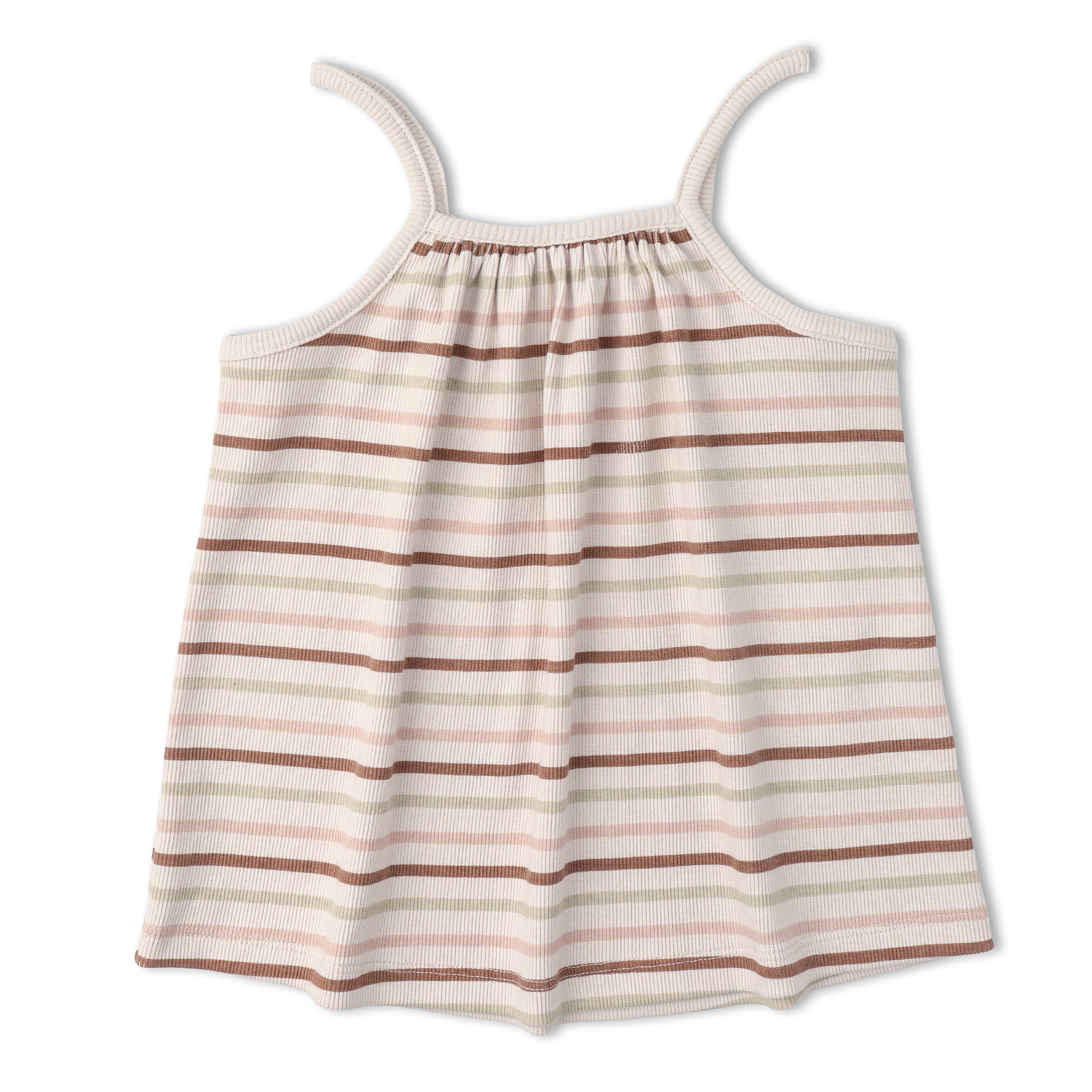 Organic Tank Top & Shorts Set - Terra Stripes - Aaria Tees Aaria Tees
