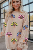 Orange Turkey Graphic Corded Baggy Sweatshirt Aaria Tees