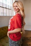 Tomato Red COWBOY Take Me Away Graphic Western Loose Tee Aaria Tees
