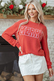 Aliella Letter Graphic Loose Long Sleeve Top - Aaria Tees Aaria Tees
