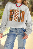 Light Grey WWJD Graphic Mock Neck Oversized Sweatshirt Aaria Tees