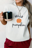 White Embroidered Pumpkin Slogan Short Sleeve T-Shirt - Aaria Tees Aaria Tees