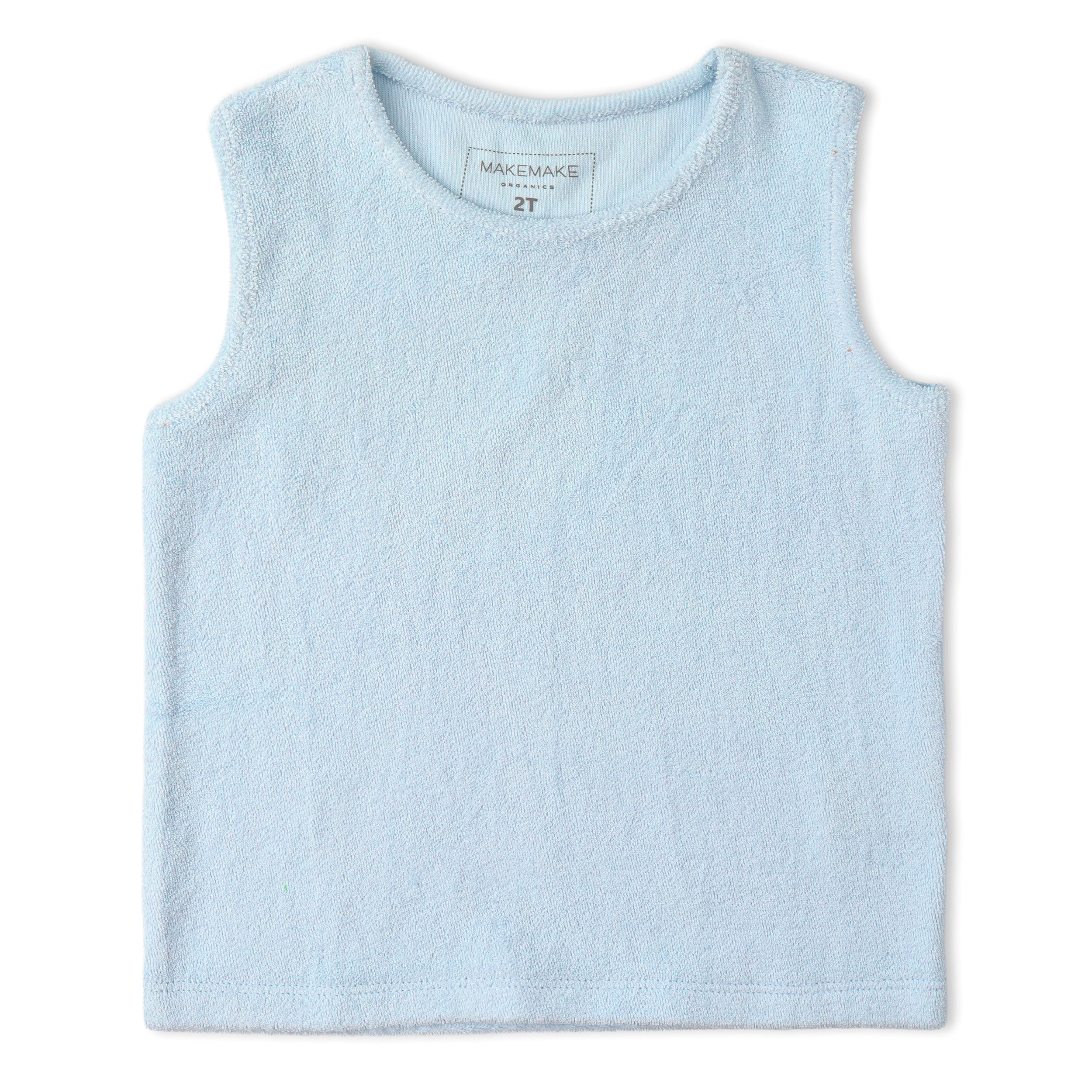 Organic Sleeveless Tee & Shorts Set - Light Blue - Aaria Tees Aaria Tees