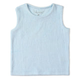 Organic Sleeveless Tee & Shorts Set - Light Blue - Aaria Tees Aaria Tees