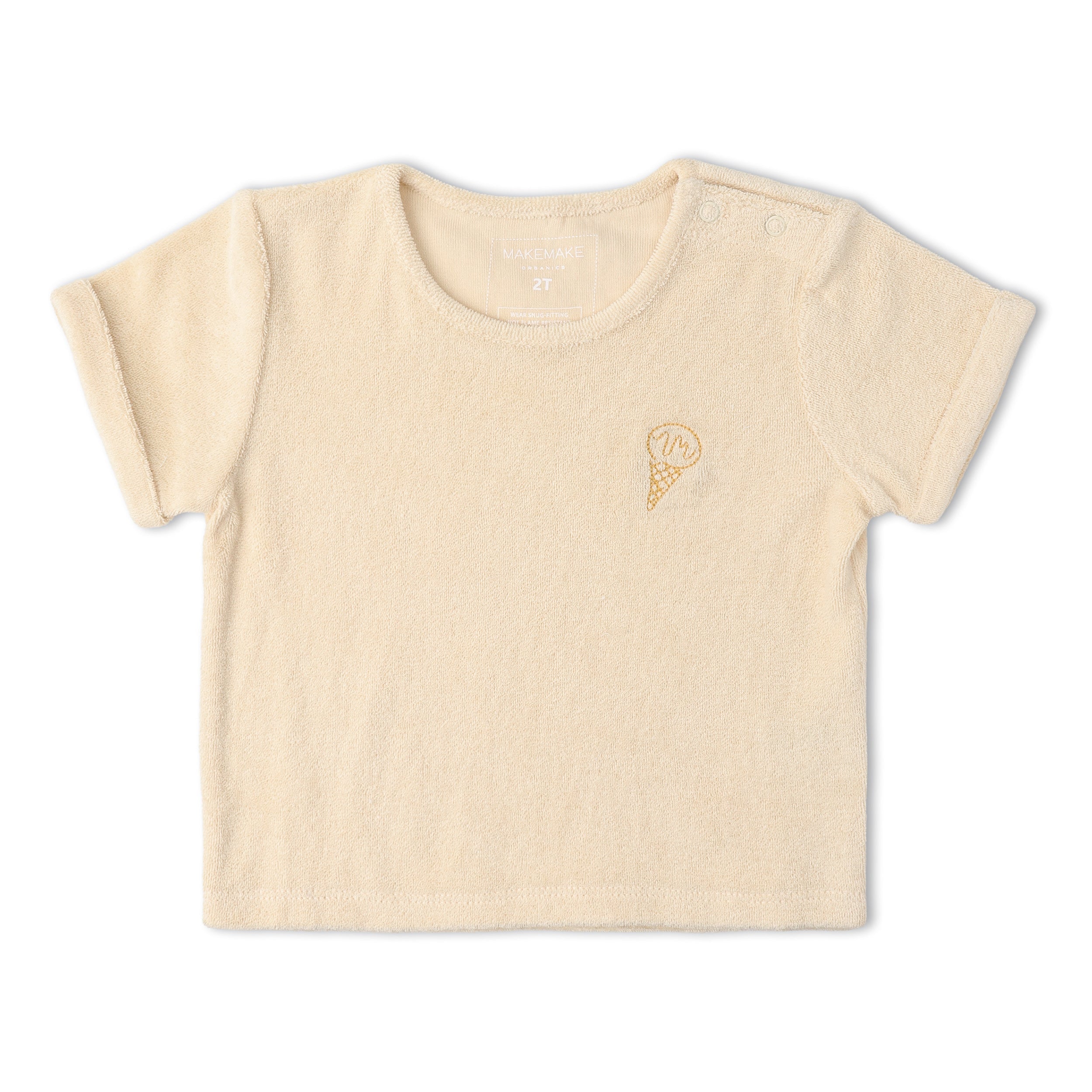 Organic Terry Tee & Shorts Set - Butter Yellow - Aaria Tees Aaria Tees